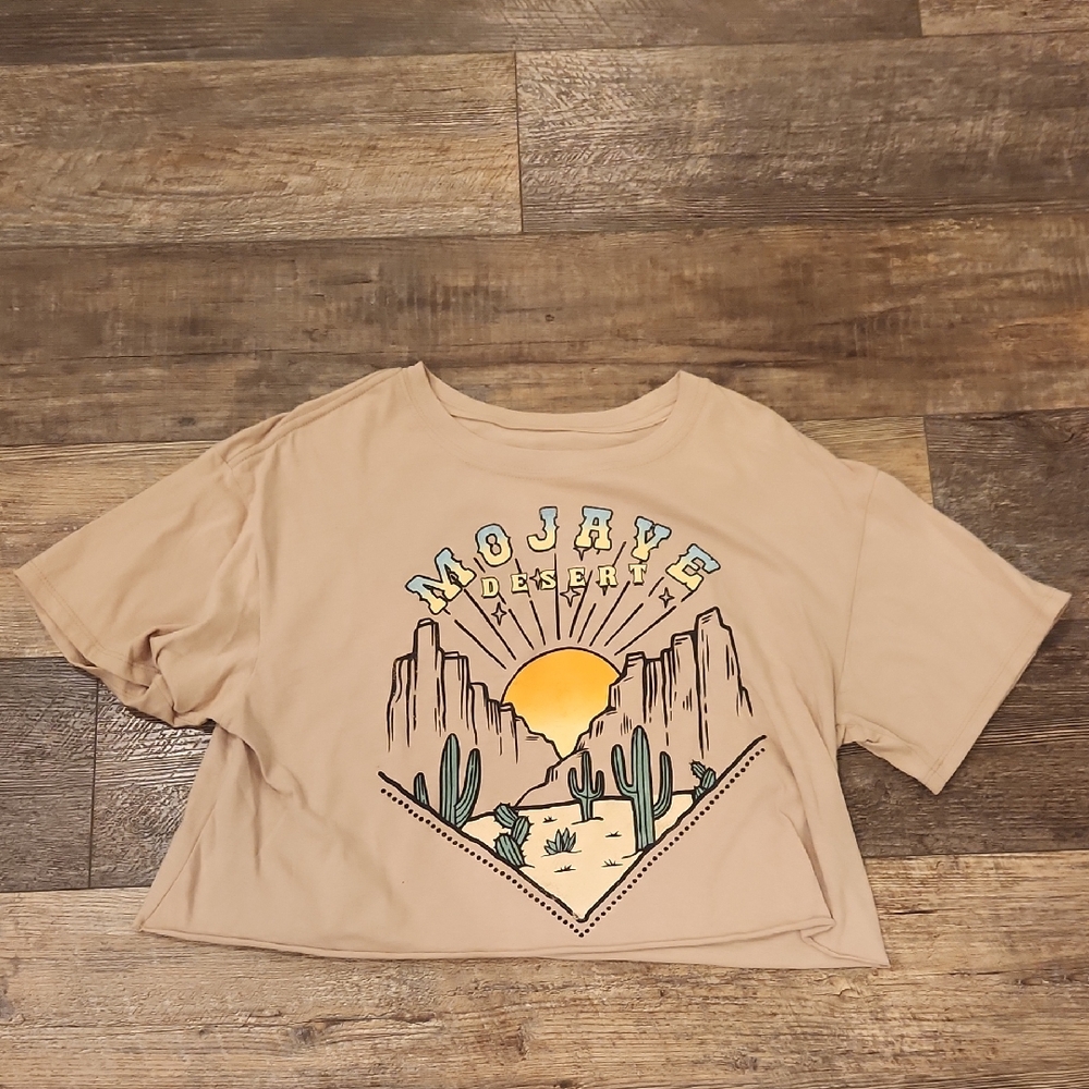 Cold Crush Tan Cotton Mojave Desert Tee